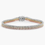 5.67 Ct Round Cut Real diamond tennis bracelet with authentic natural diamonds.