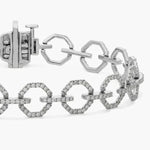 Lab grown diamond tennis bracelet with sustainable and ethical diamonds.