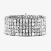 71.72 Cr bracelet Pandora style with interlocked gold chain links.