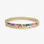 1.24 Ct Gold Plated Luxury tennis bracelet with sparkling diamonds