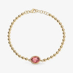 1.98 ct Diamond bracelet for women in yellow gold with round cut
