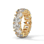 7.98 Ct Mossianate Mix Diamond Gold Rings - Women For Special