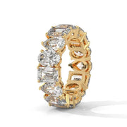 7.98 Ct Mossianate Mix Diamond Gold Rings - Women For Special