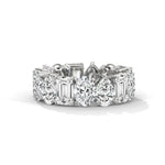 7.98 Ct Mossianate Mix Diamond Gold Rings - Women For Special