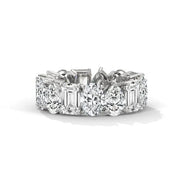 7.98 Ct Mossianate Mix Diamond Gold Rings - Women For Special