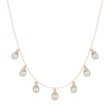 3.27 Ct Layered gold necklace with multiple delicate chains.