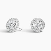3.67 Ct Round Cut White Gold Diamond  Earrings For Unique Jewerly.