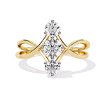 3.52 Ct round twisted unique engagement ring, gothic engagement rings, green sapphire engagement ring, lab grown diamonds engagement rings.