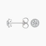3.67 Ct Round Cut White Gold Diamond  Earrings For Unique Jewerly.