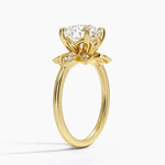 Unique sapphire engagement ring custom made for men and women - Round Diamond Ring