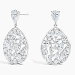 3.84 Ct White Gold Diamond Mix Shape Diamond Earrings For Unique