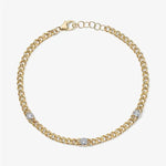 0.96 Ct Round Cartier tennis bracelet with diamonds in yellow gold design.