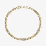 0.96 Ct Round Cartier tennis bracelet with diamonds in yellow gold design.