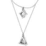 1.54 Ct Dainty gold cross necklace with small cross pendant.