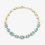 4.84 Ct Emerald Cut Blue Diamond Bracelect For Jewerlly