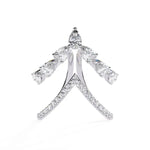 3.98 Ct pear & round diamond  Women Unique Anniversary Ring .