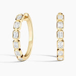 3.94Ct Emerald Cut Gold Plated Diamond Earrings Diamond For Jewerly