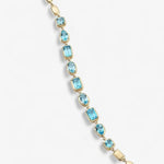 4.84 Ct Emerald Cut Blue Diamond Bracelect For Jewerlly