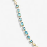 4.84 Ct Emerald Cut Blue Diamond Bracelect For Jewerlly