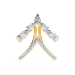 3.98 Ct pear & round diamond  Women Unique Anniversary Ring .