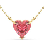 1.01 Ct 14k gold pendant necklace with delicate chain and charm.