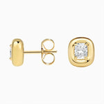 2.55 Ct Cushion Cut Diamond Gold Plated Earrings For jewerly