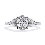 3.94 Oval Cut Diamond Women Special  anniversary ring with birthstone