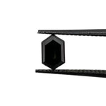 0.72 Ct black hexagonal cut diamond, wedding ring, diamond, raw diamonds, rough diamonds, gia certified diamonds, black diamond