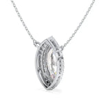 2.15 Ct Womens gold necklace with delicate chain and pendant.
