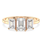 3.14 Emerald Cut Diamond Unique wedding rings and wedding marriage ring styles -