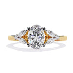 3.94 Oval Cut Diamond Women Special  anniversary ring with birthstone