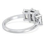 3.14 Emerald Cut Diamond Unique wedding rings and wedding marriage ring styles -
