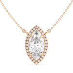 2.15 Ct Womens gold necklace with delicate chain and pendant.