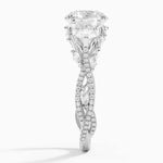 Vintage diamond engagement ring with sapphire accents - Women White Diamond Ring