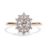 3.84 Ct Halo Engagement Diamond Gold Ring Women Special Diamond Ring .