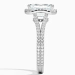 Vintage diamond engagement ring with sapphire accents - Women Diamond Ring .