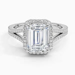 Vintage diamond engagement ring with sapphire accents - Women Diamond Ring .