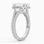 Vintage diamond engagement ring with sapphire accents - Women Diamond Ring .