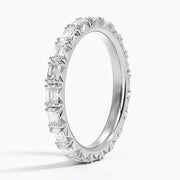 Elegant Emerald Cut Eternity Lab Grown Diamond Ring (1.38 ct. tw.) in 14K White Gold Band Ring