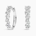2..69 Ct Bauggte Diamond White Gold Plated Diamond Earrings .