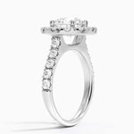 Vintage diamond engagement ring with sapphire accents White Gold Diamond Ring