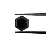 1.39 Ct natural fancy black hexagonal cut diamond, diamond, raw diamonds, rough diamonds, gia certified diamonds.