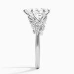 Pear diamond engagement ring in white gold - Women Engagement Ring .