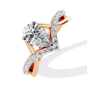 Pear Cut Diamond Ring -  anniversary rings for women,
