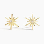 0.26 Ct Round Shape Diamond Unique Gold Diamond Earrings For Jewerlly