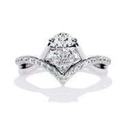 Pear Cut Diamond Ring -  anniversary rings for women,