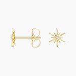 0.26 Ct Round Shape Diamond Unique Gold Diamond Earrings For Jewerlly