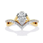 Pear Cut Diamond Ring -  anniversary rings for women,