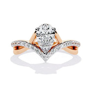 Pear Cut Diamond Ring -  anniversary rings for women,