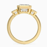 Vintage style engagement ring with sapphire  - Women Yellow Gold Diamond ring